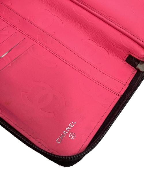 CHANEL（シャネル）CHANEL (シャネル) CHANEL カンボンライン ラウンドジップ長財布  ブラックの古着・服飾アイテム