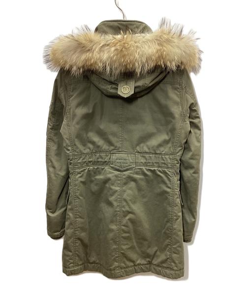 BURBERRY BLUE LABEL（バーバリーロンドンブルーレーベル）BURBERRY BLUE LABEL (バーバリーロンドンブルーレーベル) モッズコート オリーブ サイズ:38の古着・服飾アイテム