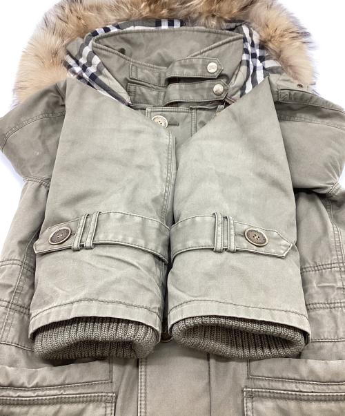 BURBERRY BLUE LABEL（バーバリーロンドンブルーレーベル）BURBERRY BLUE LABEL (バーバリーロンドンブルーレーベル) モッズコート オリーブ サイズ:38の古着・服飾アイテム