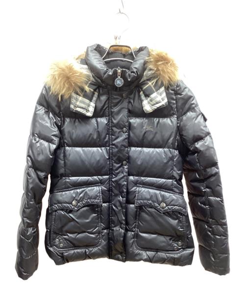 BURBERRY BLUE LABEL（バーバリーロンドンブルーレーベル）BURBERRY BLUE LABEL (バーバリーロンドンブルーレーベル) ダウンジャケット ブラック サイズ:38の古着・服飾アイテム