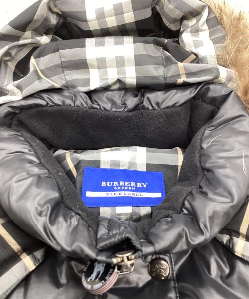 BURBERRY BLUE LABEL（バーバリーロンドンブルーレーベル）BURBERRY BLUE LABEL (バーバリーロンドンブルーレーベル) ダウンジャケット ブラック サイズ:38の古着・服飾アイテム
