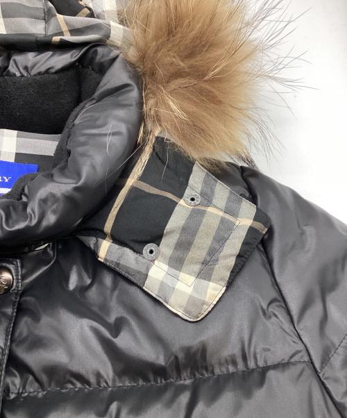 BURBERRY BLUE LABEL（バーバリーロンドンブルーレーベル）BURBERRY BLUE LABEL (バーバリーロンドンブルーレーベル) ダウンジャケット ブラック サイズ:38の古着・服飾アイテム
