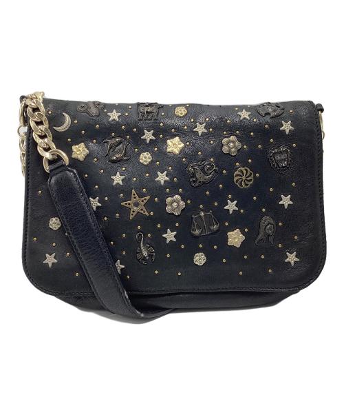 JIMMY CHOO（ジミーチュウ）JIMMY CHOO (ジミーチュウ) ゾディアック ショルダーバッグ ブラックの古着・服飾アイテム