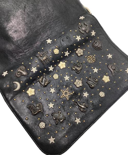 JIMMY CHOO（ジミーチュウ）JIMMY CHOO (ジミーチュウ) ゾディアック ショルダーバッグ ブラックの古着・服飾アイテム