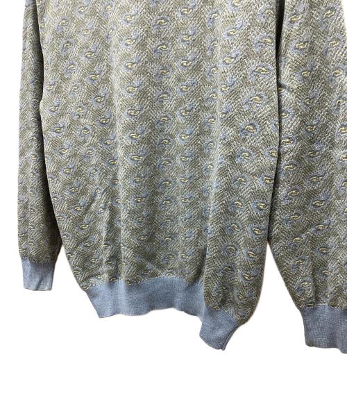 GIORGIO ARMANI（ジョルジョアルマーニ）GIORGIO ARMANI (ジョルジョアルマーニ) ニット グリーン×ブルー サイズ:48の古着・服飾アイテム
