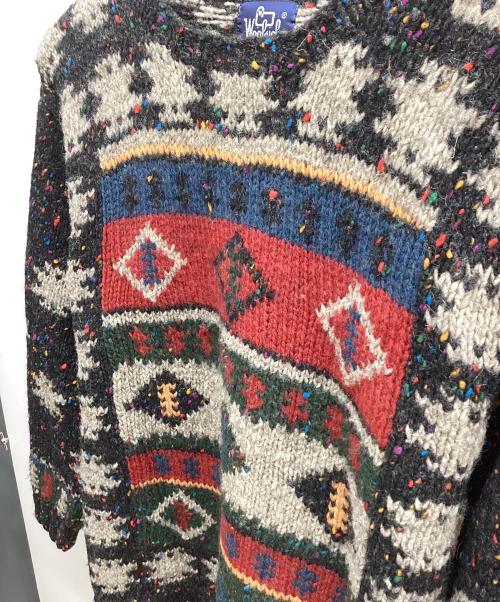 WOOLRICH（ウールリッチ）WOOLRICH (ウールリッチ) 厚手ニット ベージュ×ブラウン サイズ:Lの古着・服飾アイテム
