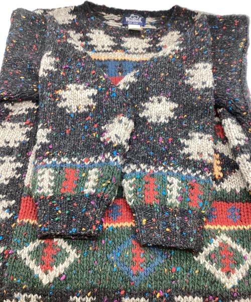 WOOLRICH（ウールリッチ）WOOLRICH (ウールリッチ) 厚手ニット ベージュ×ブラウン サイズ:Lの古着・服飾アイテム