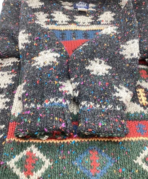 WOOLRICH（ウールリッチ）WOOLRICH (ウールリッチ) 厚手ニット ベージュ×ブラウン サイズ:Lの古着・服飾アイテム