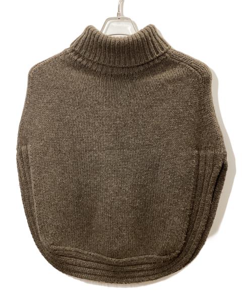 GUCCI（グッチ）GUCCI (グッチ) ニットポンチョ ブラウン サイズ:Sの古着・服飾アイテム