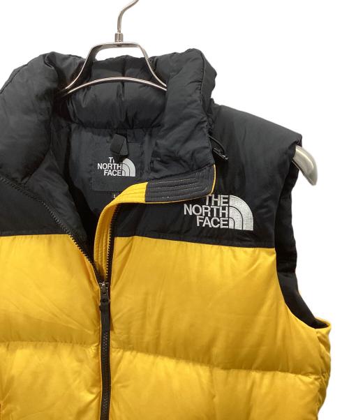 THE NORTH FACE（ザ ノース フェイス）THE NORTH FACE (ザ ノース フェイス) ヌプシベスト ブラック×イエロー サイズ:Lの古着・服飾アイテム