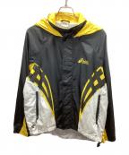 asicsアシックス）の古着「ナイロンジャケット」｜イエロー×ブラック