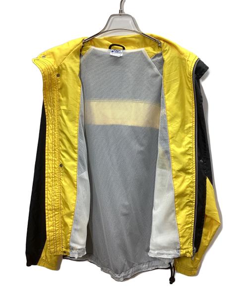asics（アシックス）asics (アシックス) ナイロンジャケット イエロー×ブラック サイズ:Lの古着・服飾アイテム