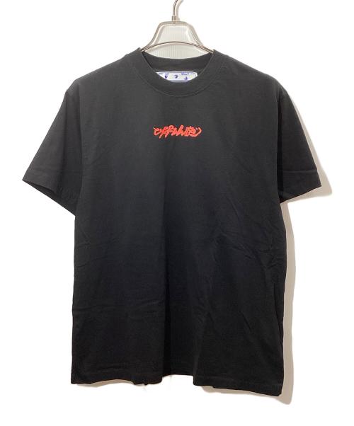 OFFWHITE（オフホワイト）OFFWHITE (オフホワイト) バックプリント クルーネック 半袖 Tシャツ ARROW ON CANVAS OVER ブラック サイズ:XSの古着・服飾アイテム