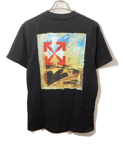 OFFWHITE（オフホワイト）OFFWHITE (オフホワイト) バックプリント クルーネック 半袖 Tシャツ ARROW ON CANVAS OVER ブラック サイズ:XSの古着・服飾アイテム