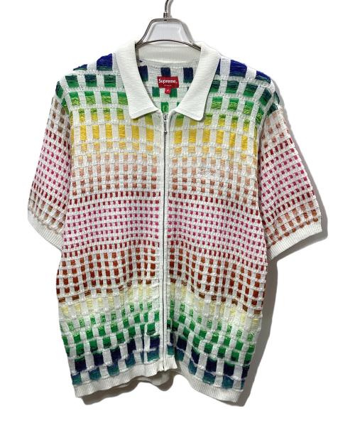 SUPREME（シュプリーム）Supreme (シュプリーム) Gradient Grid Zip Up Polo マルチカラー サイズ:Sの古着・服飾アイテム