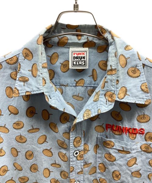 PUNK DRUNKERS（パンクドランカーズ）PUNK DRUNKERS (パンクドランカーズ) 半袖シャツ ブルー サイズ:不明の古着・服飾アイテム