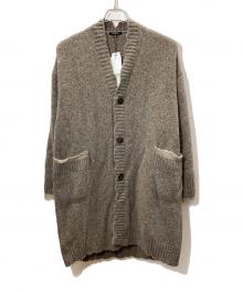 pas de calais（パドカレ）の古着「飾編みロングカーデ イガン」｜ブラウン