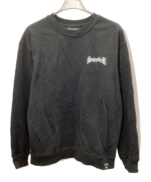 SUPPLIER（サプライヤー）SUPPLIER (サプライヤー) クルーネックスウェット ブラック サイズ:XLの古着・服飾アイテム