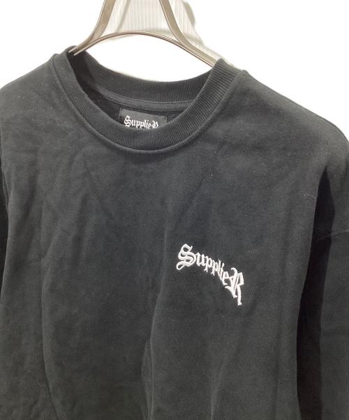 SUPPLIER（サプライヤー）SUPPLIER (サプライヤー) クルーネックスウェット ブラック サイズ:XLの古着・服飾アイテム
