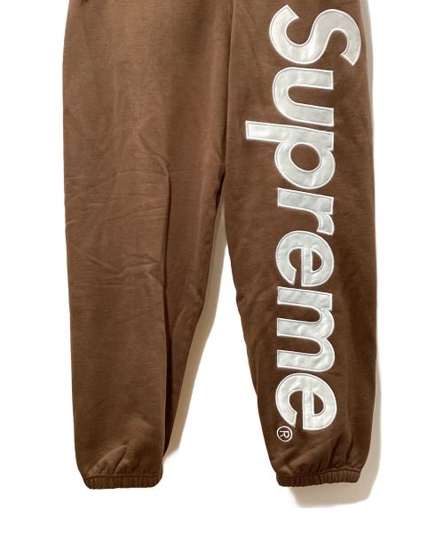 SUPREME（シュプリーム）Supreme (シュプリーム) Satin Applique Sweatpants(サテンアップリケスウェットパンツ) ブラウン サイズ:Sの古着・服飾アイテム