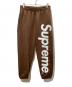 Supreme（シュプリーム）の古着「Satin Applique Sweatpants(サテンアップリケスウェットパンツ)」｜ブラウン