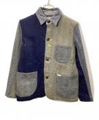 SUGAR CANE LIGHTシュガーケーン ライト）の古着「ウールヘリンボーンワーク ジャケット」｜ネイビー×グレー