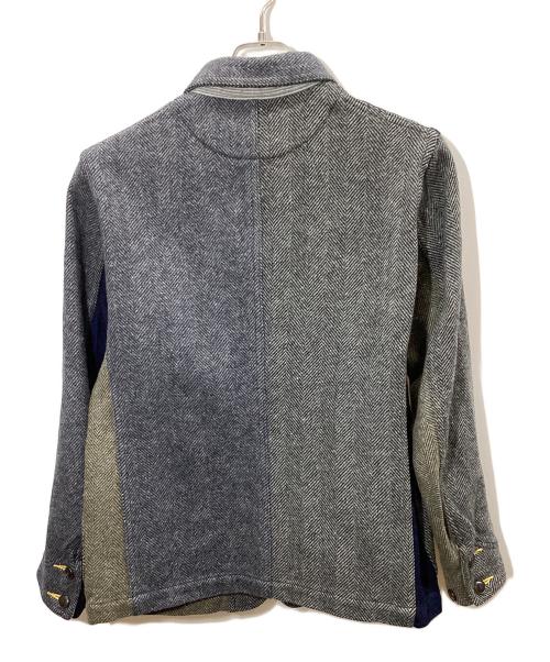 SUGAR CANE LIGHT（シュガーケーン ライト）SUGAR CANE LIGHT (シュガーケーン ライト) ウールヘリンボーンワーク ジャケット ネイビー×グレー サイズ:Sの古着・服飾アイテム