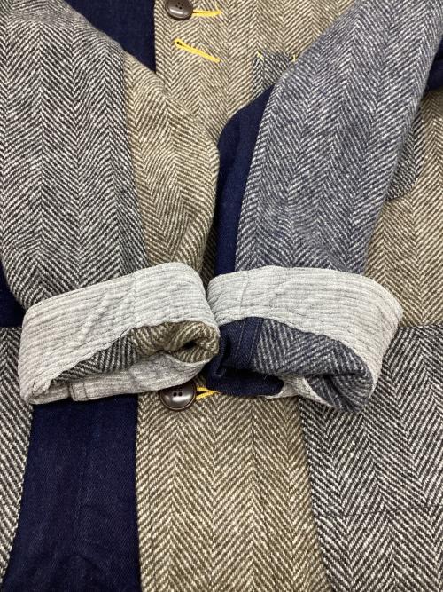 SUGAR CANE LIGHT（シュガーケーン ライト）SUGAR CANE LIGHT (シュガーケーン ライト) ウールヘリンボーンワーク ジャケット ネイビー×グレー サイズ:Sの古着・服飾アイテム