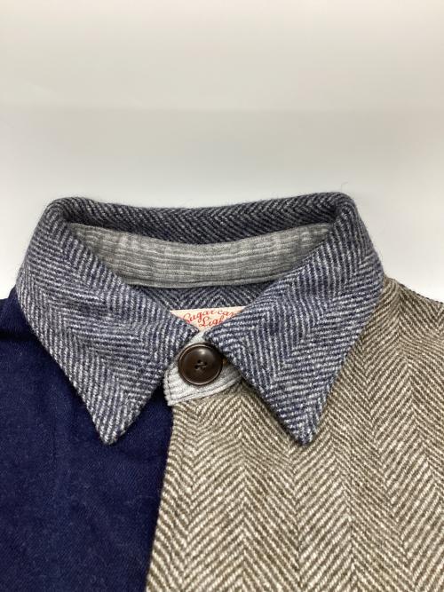 SUGAR CANE LIGHT（シュガーケーン ライト）SUGAR CANE LIGHT (シュガーケーン ライト) ウールヘリンボーンワーク ジャケット ネイビー×グレー サイズ:Sの古着・服飾アイテム