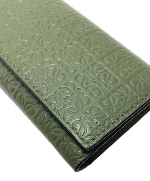 LOEWE（ロエベ）LOEWE (ロエベ) リピート アナグラム キーケース グリーン×オレンジの古着・服飾アイテム