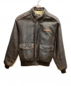 AVIREXアヴィレックス）の古着「A-2レザーフライトジャケット」｜ブラウン