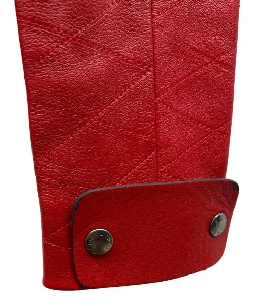 LOUIS VUITTON（ルイ ヴィトン）LOUIS VUITTON (ルイ ヴィトン) レザージャケット レッド サイズ:36の古着・服飾アイテム
