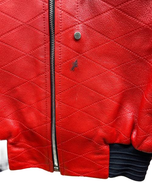 LOUIS VUITTON（ルイ ヴィトン）LOUIS VUITTON (ルイ ヴィトン) レザージャケット レッド サイズ:36の古着・服飾アイテム