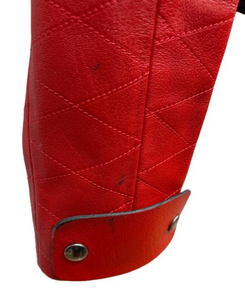 LOUIS VUITTON（ルイ ヴィトン）LOUIS VUITTON (ルイ ヴィトン) レザージャケット レッド サイズ:36の古着・服飾アイテム