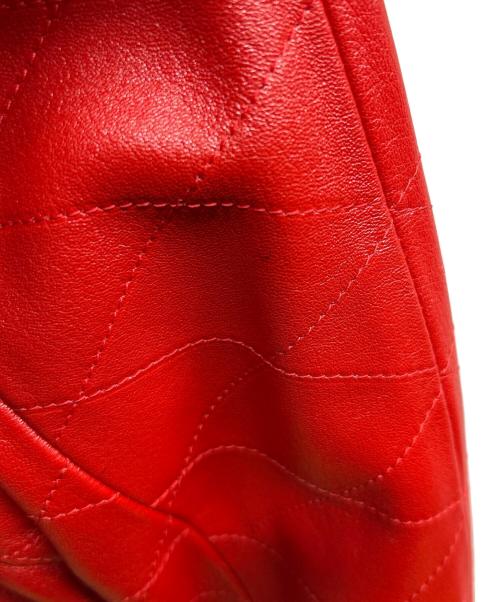 LOUIS VUITTON（ルイ ヴィトン）LOUIS VUITTON (ルイ ヴィトン) レザージャケット レッド サイズ:36の古着・服飾アイテム