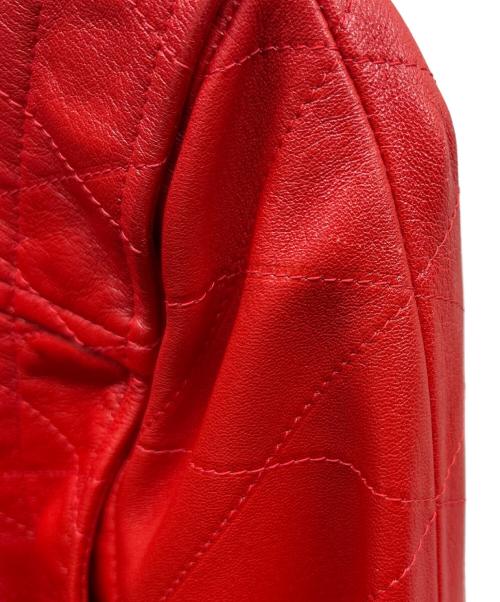LOUIS VUITTON（ルイ ヴィトン）LOUIS VUITTON (ルイ ヴィトン) レザージャケット レッド サイズ:36の古着・服飾アイテム