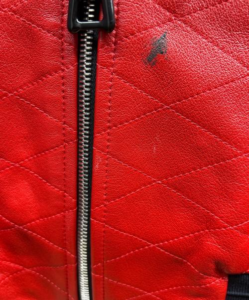 LOUIS VUITTON（ルイ ヴィトン）LOUIS VUITTON (ルイ ヴィトン) レザージャケット レッド サイズ:36の古着・服飾アイテム