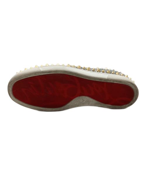 Christian Louboutin（クリスチャン・ルブタン）Christian Louboutin (クリスチャン・ルブタン) Christian Louboutin スタッズスリッポン グレー サイズ:37の古着・服飾アイテム