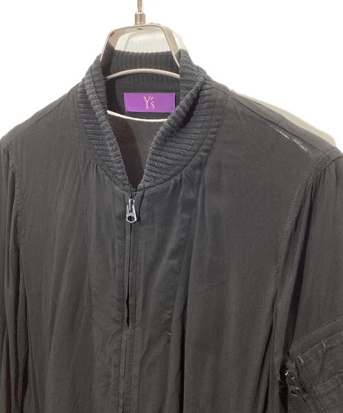 Y’s Purple Label（ワイズパープルレーベル）Y’s purple label (ワイズパープルレーベル) ma-1モディファイブルゾン ブラック サイズ:2の古着・服飾アイテム