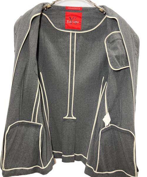 Y's Red Label（ワイズレッドレーベル）Y's Red Label (ワイズレッドレーベル) スタンドカラージャケット グレー サイズ:3の古着・服飾アイテム
