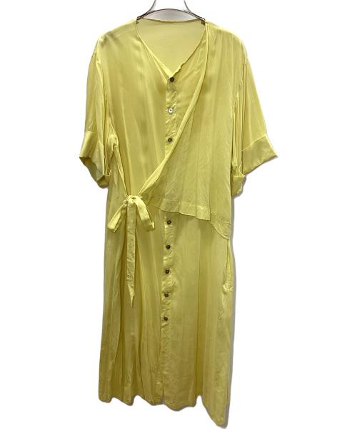 GROUND Y（グラウンドワイ）GROUND Y (グラウンドワイ) 長袖ワンピース イエロー サイズ:1の古着・服飾アイテム