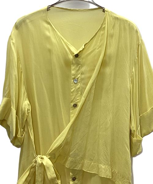 GROUND Y（グラウンドワイ）GROUND Y (グラウンドワイ) 長袖ワンピース イエロー サイズ:1の古着・服飾アイテム