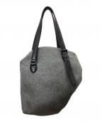 discord Yohji Yamamotoディスコード ヨウジヤマモト）の古着「メルトン ポム・ド・テール ポーチ」｜ブラック×グレー