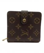 LOUIS VUITTONルイ ヴィトン）の古着「Louis Vuitton　モノグラム　コンパクトジップ」｜ブラウン