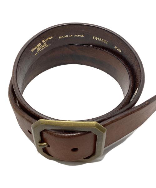 VINTAGE WORKS（ヴィンテージワークス）VINTAGE WORKS (ヴィンテージワークス) レザーベルト ブラウン サイズ:35/89の古着・服飾アイテム