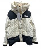 FIRST DOWNファーストダウン）の古着「USA WRAP DOWN PARKA DICROSR MAURI」｜ブラック×ホワイト