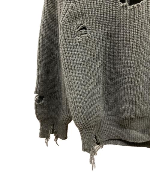 stein（シュタイン）stein (シュタイン) MILLED DAMAGE KNIT グレー サイズ:Sの古着・服飾アイテム