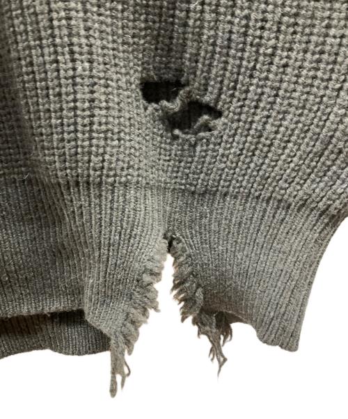 stein（シュタイン）stein (シュタイン) MILLED DAMAGE KNIT グレー サイズ:Sの古着・服飾アイテム