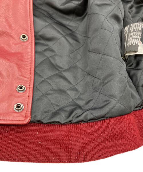 CHEVIGNON（シェビニオン）CHEVIGNON (シェビニオン) レザージャケット レッド×ブラック サイズ:42の古着・服飾アイテム