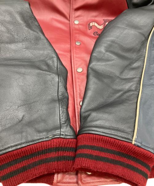 CHEVIGNON（シェビニオン）CHEVIGNON (シェビニオン) レザージャケット レッド×ブラック サイズ:42の古着・服飾アイテム